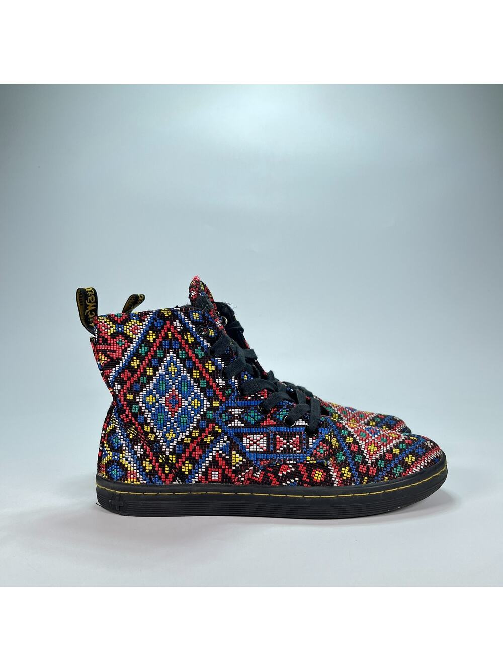 Dr. Martens Hackney Weave Aztec Multi 7-Eye Casual Streetwear Boots Women's Sz 7